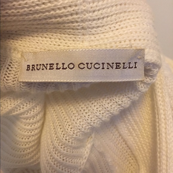 SOLD Brunello Cucinelli white ribbed sweater - Picture 7 of 8